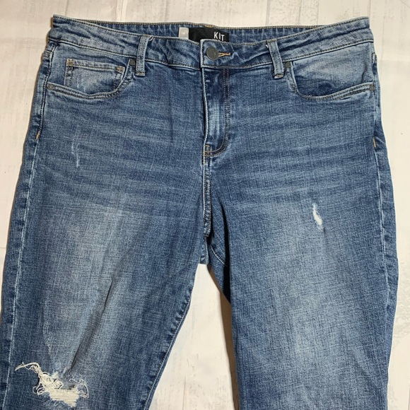 KUT from the Kloth Amy Crop Straight leg Jeans. Size 14. - Picture 5 of 9